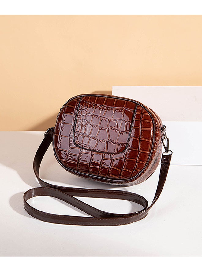 6 Piece Crocodile Pattern Composite Bag Set Brown - Image 3